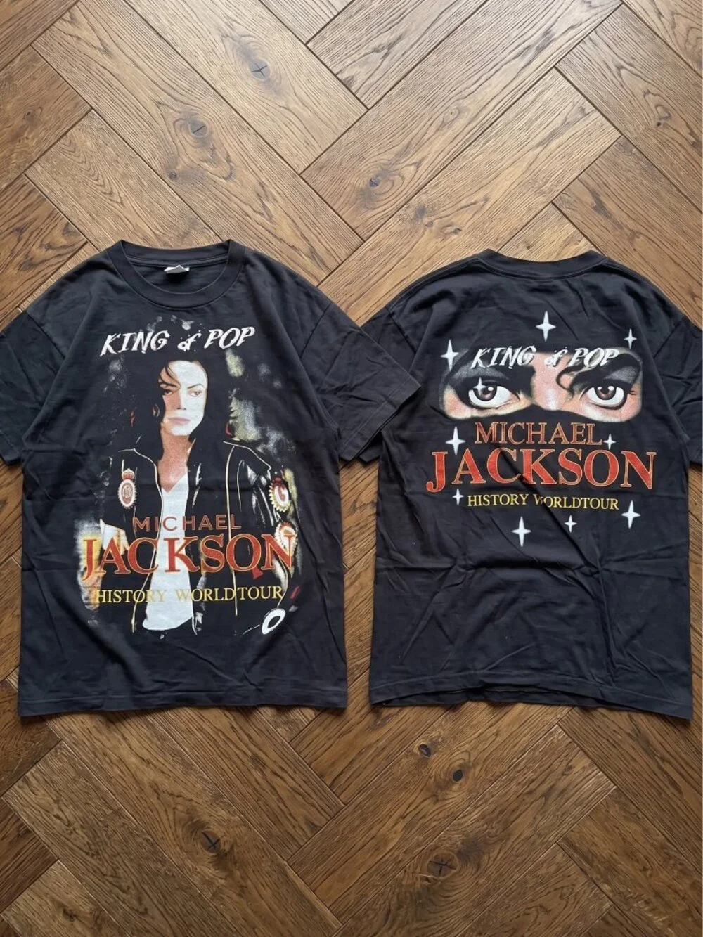 Michael Jackson HIStory World Tour Vintage 90s Double Sided Concert T-Shirt